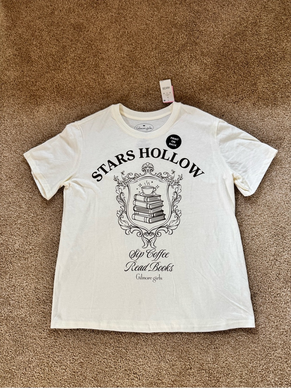 Women's Gilmore Girls Oversized T-shirt Graphic Pajama shirt - Ivory